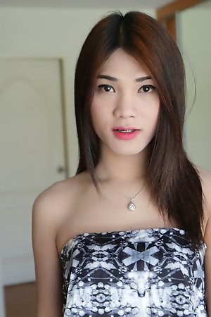 20yo Thai ladyboy gets shorn together with gets say no to penny-pinching botheration fucked by white cock